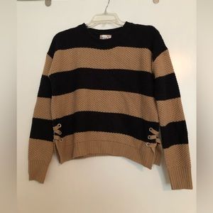 Pink Republic color block sweater